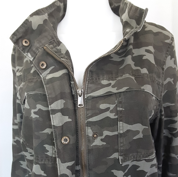 UNIVERSAL THREAD 100% Cotton Camo Utility Field Anorak Jacket Sz. L - Picture 5 of 12
